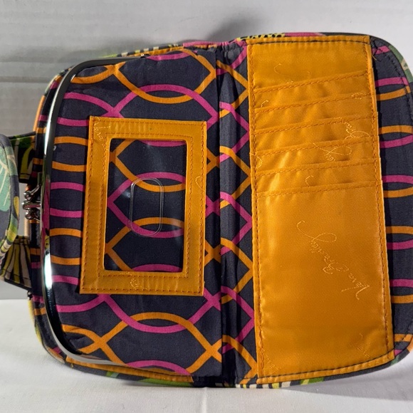 Vera Bradley Kiss ‘n Snap Wallet 8x5 Retired Jazzy Blooms Coin Purse Clean EUC - Picture 4 of 5